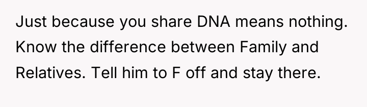 Just because you share DNA means nothing. Know the difference...