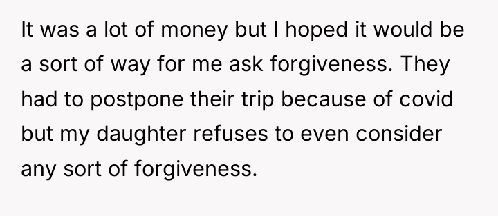 It was a lot of money but I hoped it...