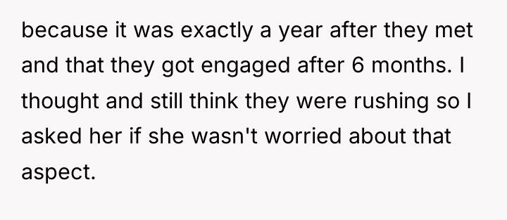 because it was exactly a year after they met and...