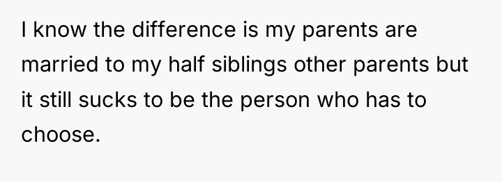 I know the difference is my parents are married to...