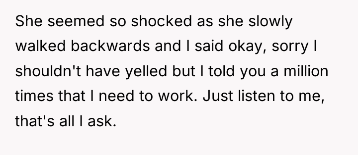 She seemed so shocked as she slowly walked backwards and...