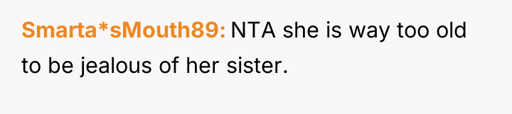 Smarta*sMouth89 NTA she is way too old to be jealous...