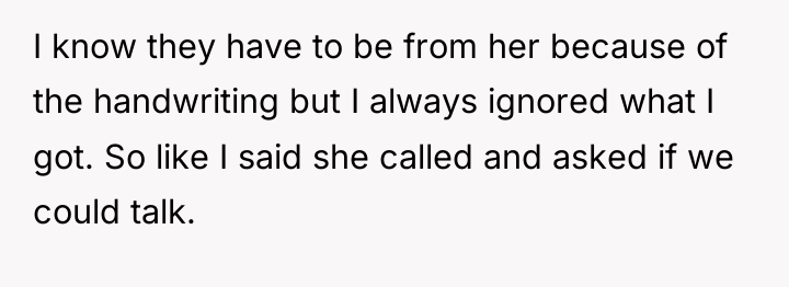 I know they have to be from her because of...