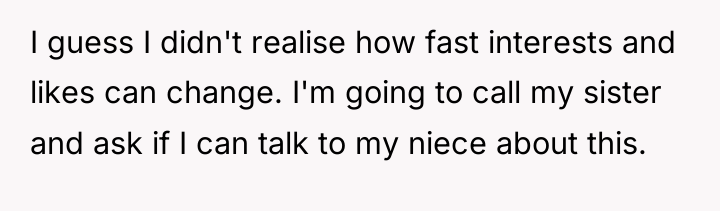 I guess I didn't realise how fast interests and likes...