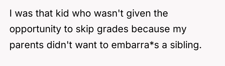 I was that kid who wasn't given the opportunity to...