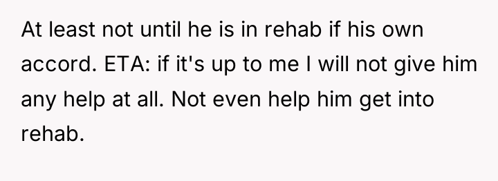 At least not until he is in rehab if his...