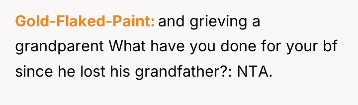 Gold-Flaked-Paint and grieving a grandparent What have you done for...
