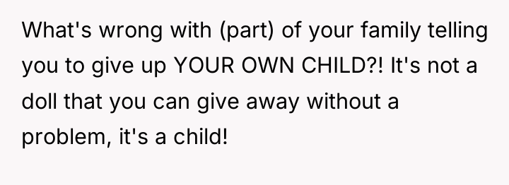 What's wrong with (part) of your family telling you to...