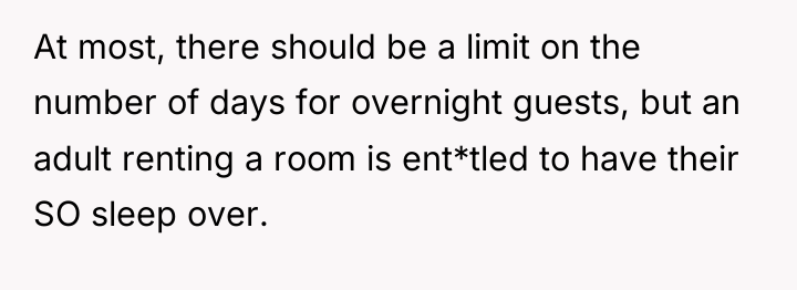 At most, there should be a limit on the number...