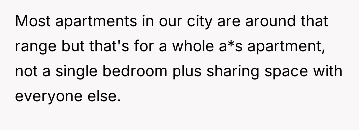 Most apartments in our city are around that range but...
