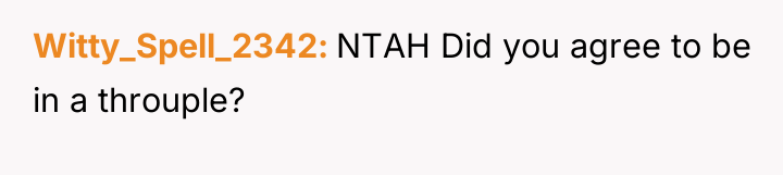 Witty_Spell_2342 NTAH Did you agree to be in a throuple?