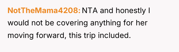 NotTheMama4208 NTA and honestly I would not be covering anything...