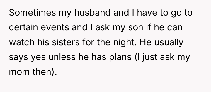 Sometimes my husband and I have to go to certain...