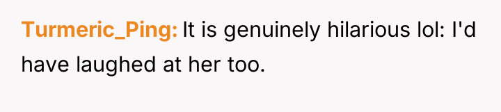 Turmeric_Ping It is genuinely hilarious lol: I'd have laughed at...