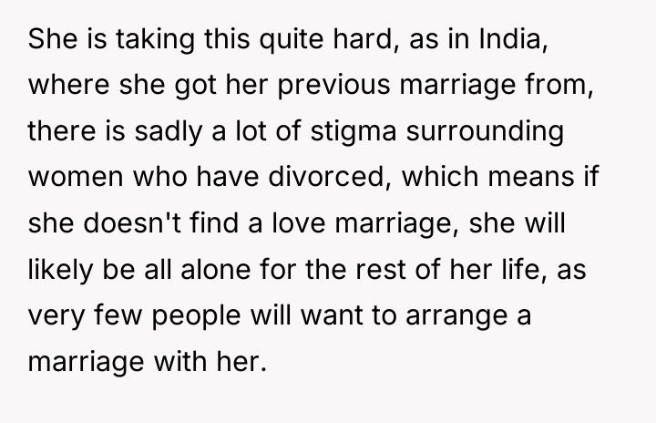 She is taking this quite hard, as in India, where...