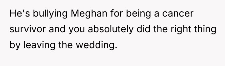 He's bullying Meghan for being a cancer survivor and you...
