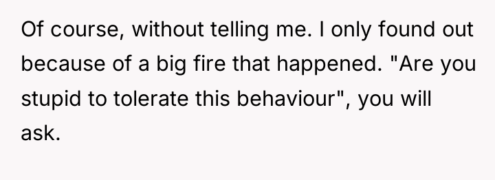Of course, without telling me. I only found out because...