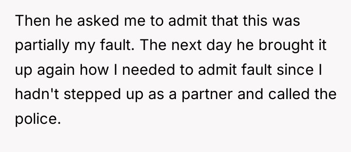 Then he asked me to admit that this was partially...