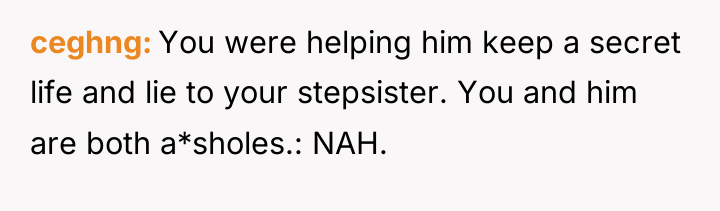 ceghng You were helping him keep a secret life and...