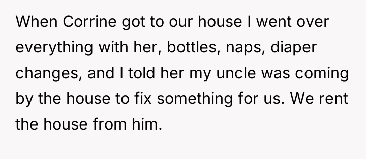 When Corrine got to our house I went over everything...