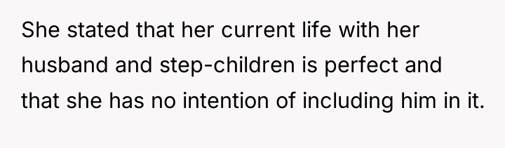 She stated that her current life with her husband and...