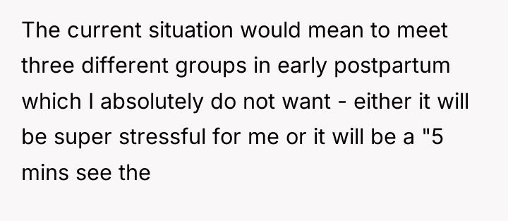 The current situation would mean to meet three different groups...