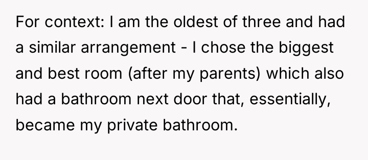 For context: I am the oldest of three and had...