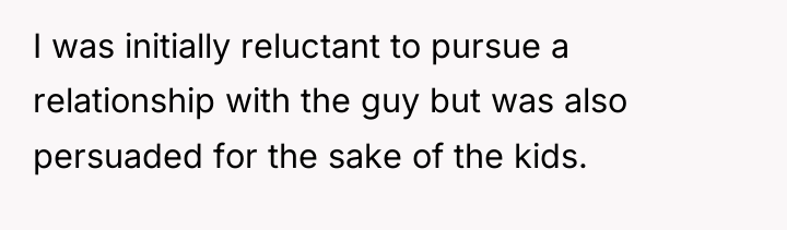I was initially reluctant to pursue a relationship with the...