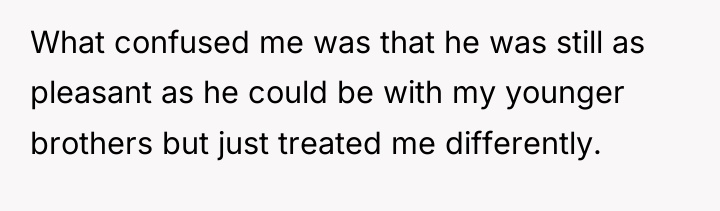 What confused me was that he was still as pleasant...