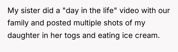 My sister did a "day in the life" video with...
