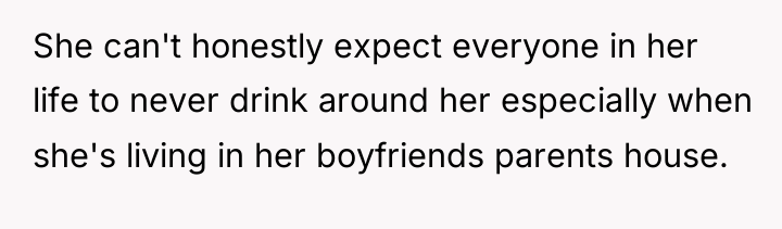 She can't honestly expect everyone in her life to never...