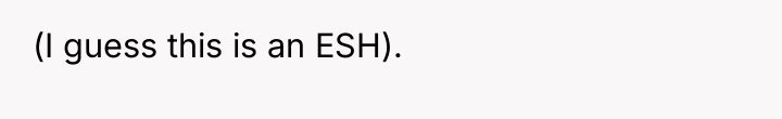 (I guess this is an ESH).