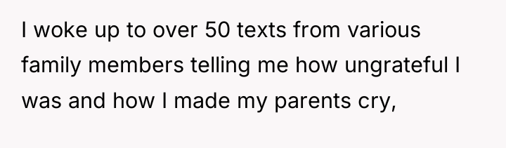 I woke up to over 50 texts from various family...