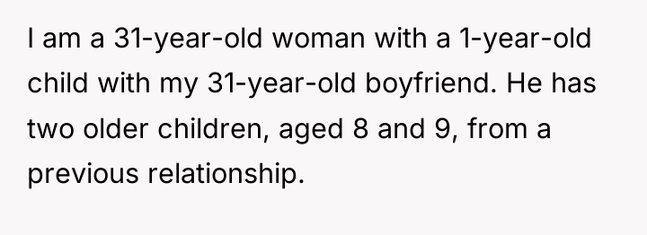 I am a 31-year-old woman with a 1-year-old child with...
