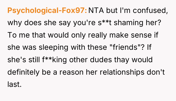 Psychological-Fox97 NTA but I'm confused, why does she say you're...