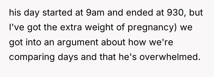 his day started at 9am and ended at 930, but...