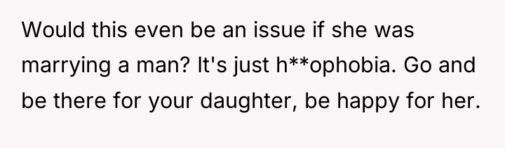 Would this even be an issue if she was marrying...