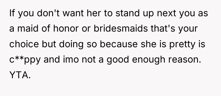 If you don't want her to stand up next you...