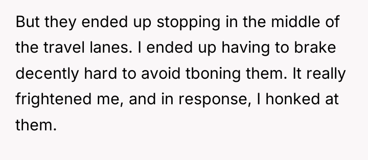 But they ended up stopping in the middle of the...