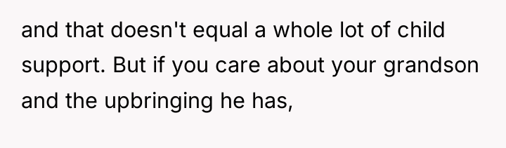 and that doesn't equal a whole lot of child support....