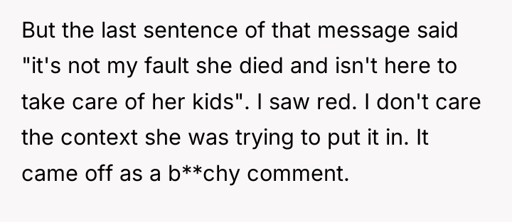 But the last sentence of that message said "it's not...