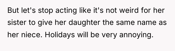 But let's stop acting like it's not weird for her...
