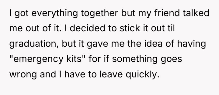 I got everything together but my friend talked me out...