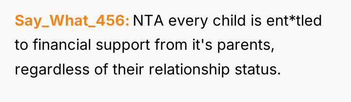Say_What_456 NTA every child is ent*tled to financial support from...