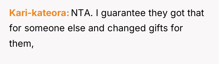 Kari-kateora NTA. I guarantee they got that for someone else...