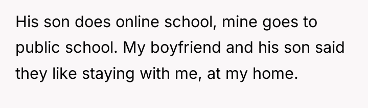 His son does online school, mine goes to public school....