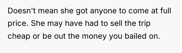 Doesn't mean she got anyone to come at full price....