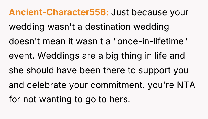 Ancient-Character556 Just because your wedding wasn't a destination wedding doesn't...