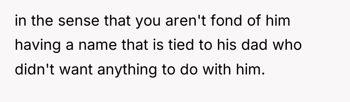 in the sense that you aren't fond of him having...