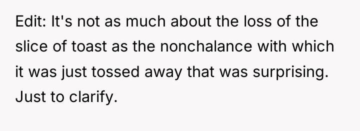 Edit: It's not as much about the loss of the...